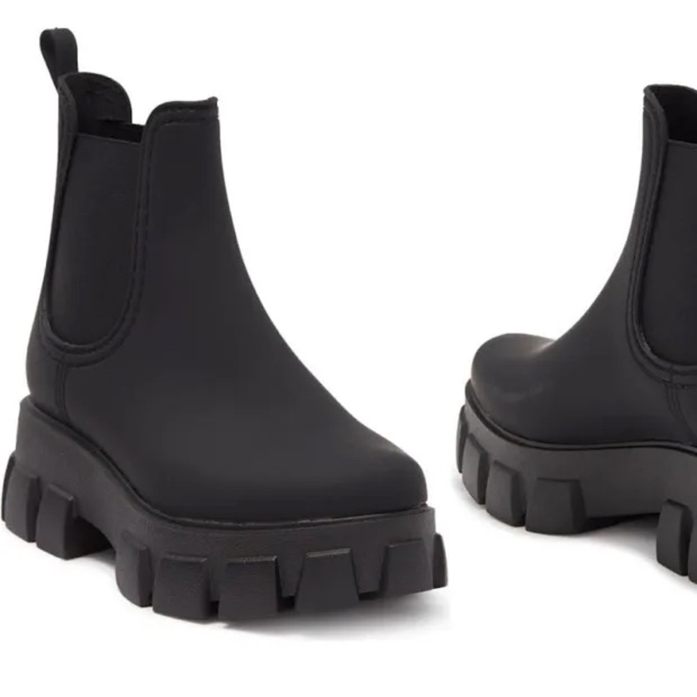 Jeffrey Campbell Platform Lug Sole Chelsea Rain Boot